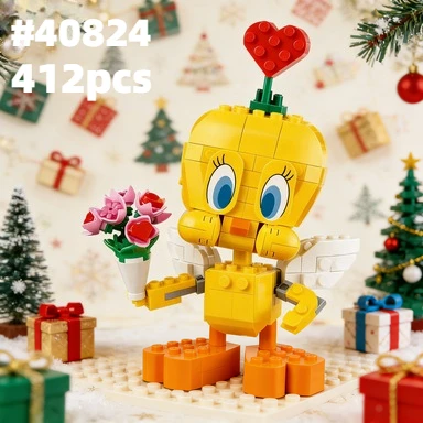 

НОВИНКА 2026: Креативный конструктор «Милый птичий зверек» из 412 деталей, игрушки для детей, подарки на День рождения и Рождество