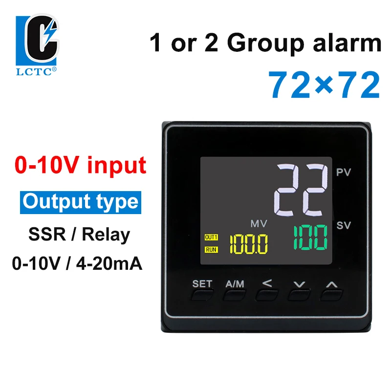 

0-10V Input 50 Segments Programmable Ramp Soak Intelligent Pid Temperature Controller LCD 72x72mm SSR/Relay/4-20mA Output