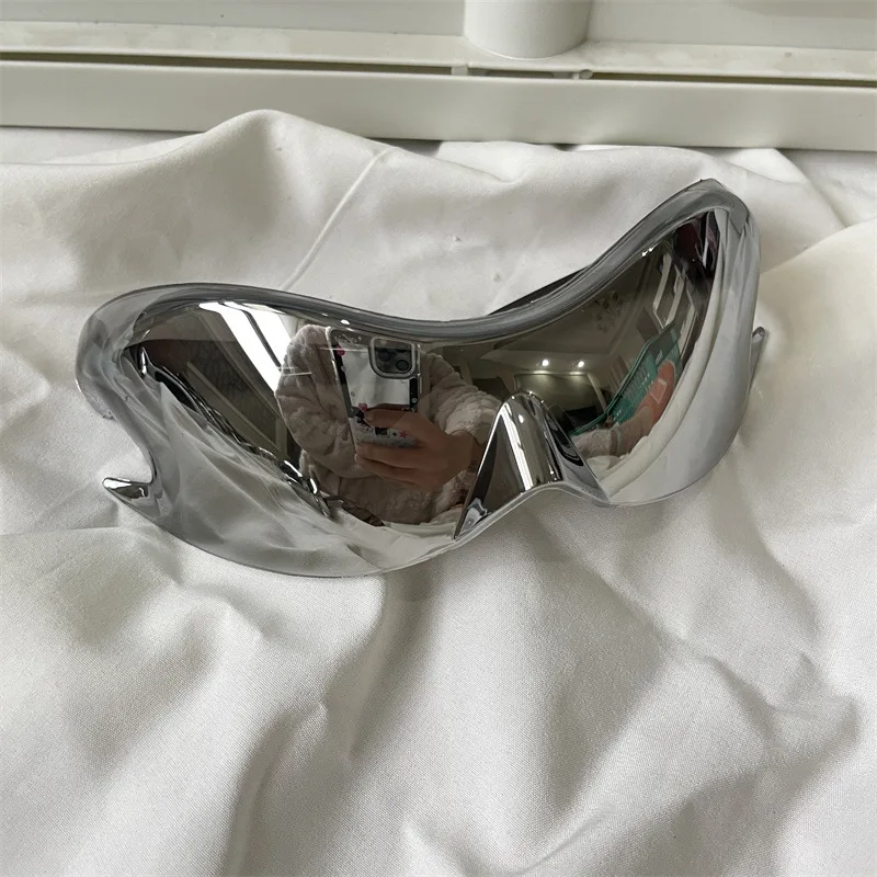 

Outdoor Riding Silver Sports Mountaineering Skiing Sunglasses Summer Girl's Windproof Sun Glasses Outdoor Sports Gift MJ0726