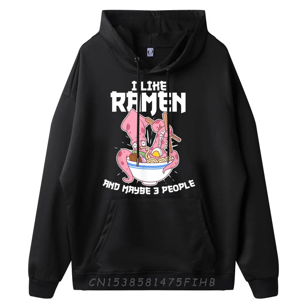 I Like Ramen And Maybe 3 People Manga Mens Graphic Tshirts Men Long Sleeve Tee Men Christmas Sweater Long Sleeve