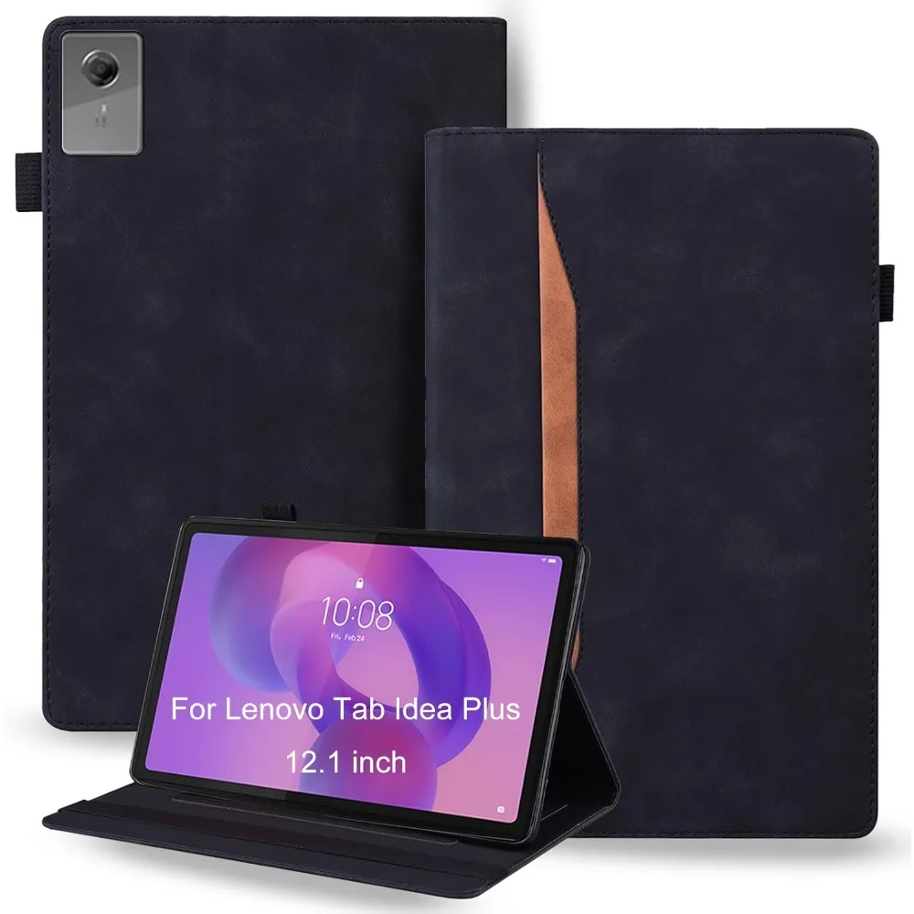 

Retro Case for Lenovo Idea Tab Plus 12.1 inch 2025 Released - PU Leather & TPU Hybrid Shockproof Protective Cover