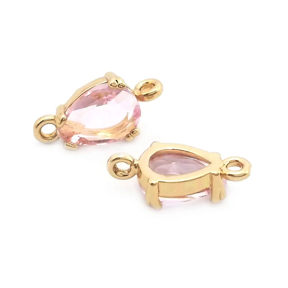 18K Gold Color Tear Drop Shape Charms Pendants Necklace Earrings High Quality Diy Jewelry Accessories Rosediy Official Store