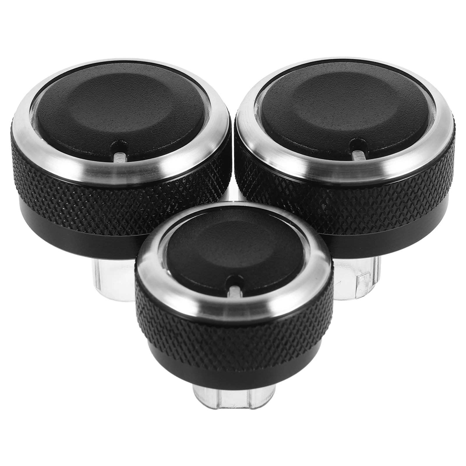 

3pcs Aluminum Alloy Air Conditioning Switch Replacement Durable Car Interior Accessories Easy Install Compatible With Various