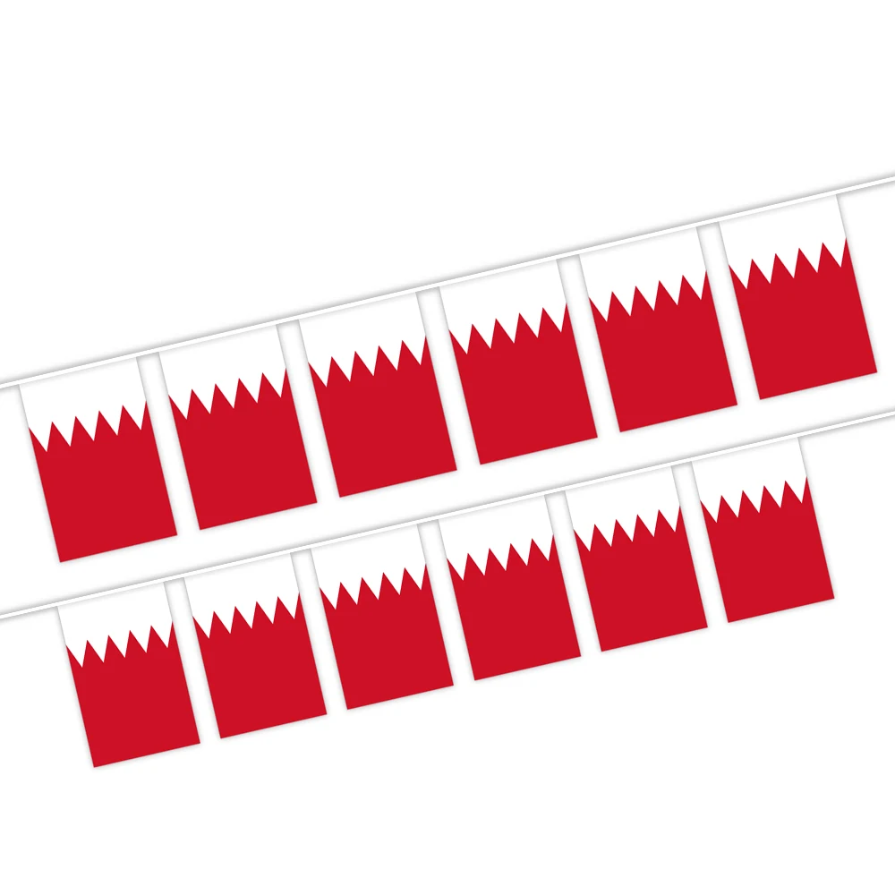 14x21CM Bahrain character string flag with Digital polyester printing (20pcs/set)