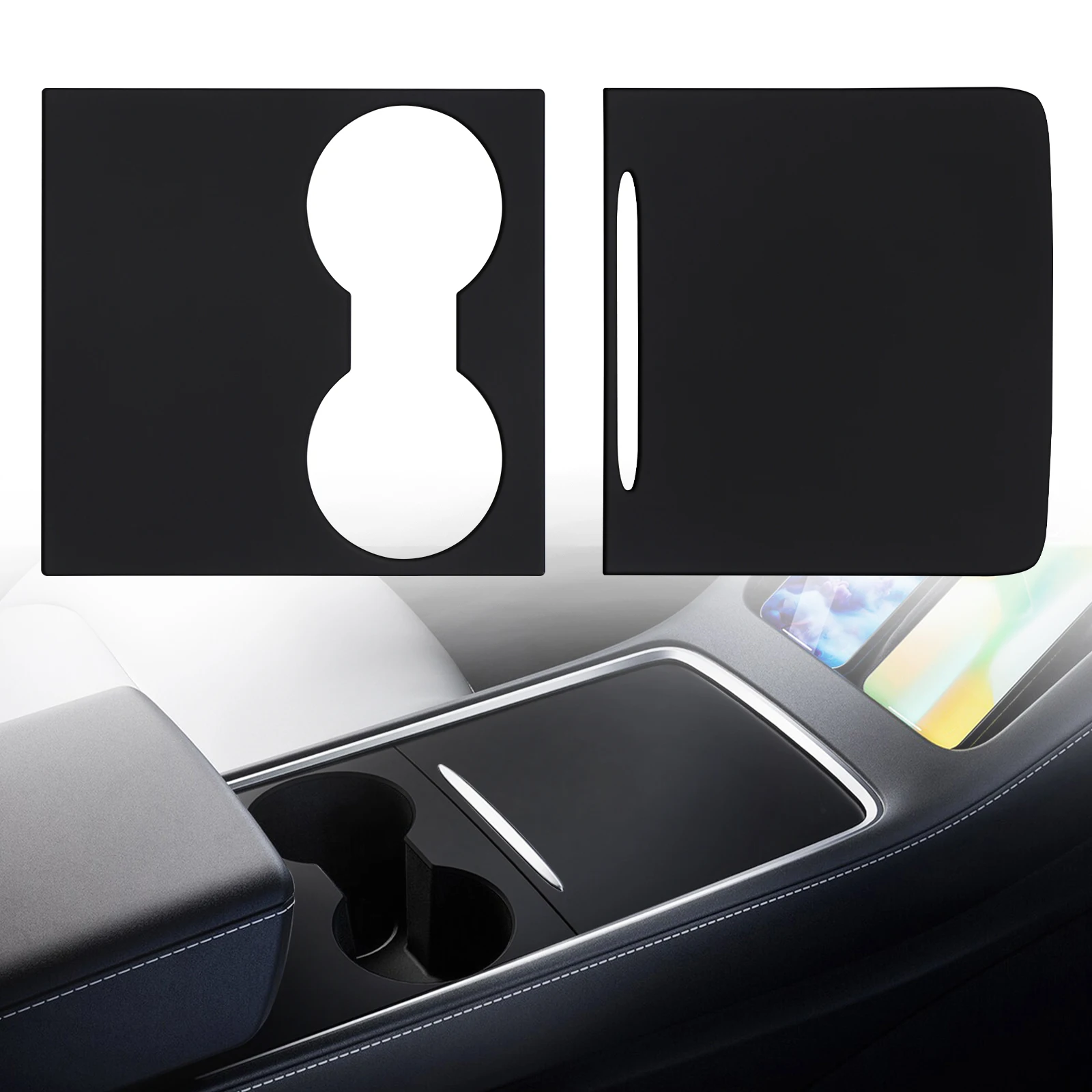

Car Central Console Panel Sticker ABS Material Cover For Tesla Model 3/Y 2021 2022 2023 Accessories Central Protective Sticker