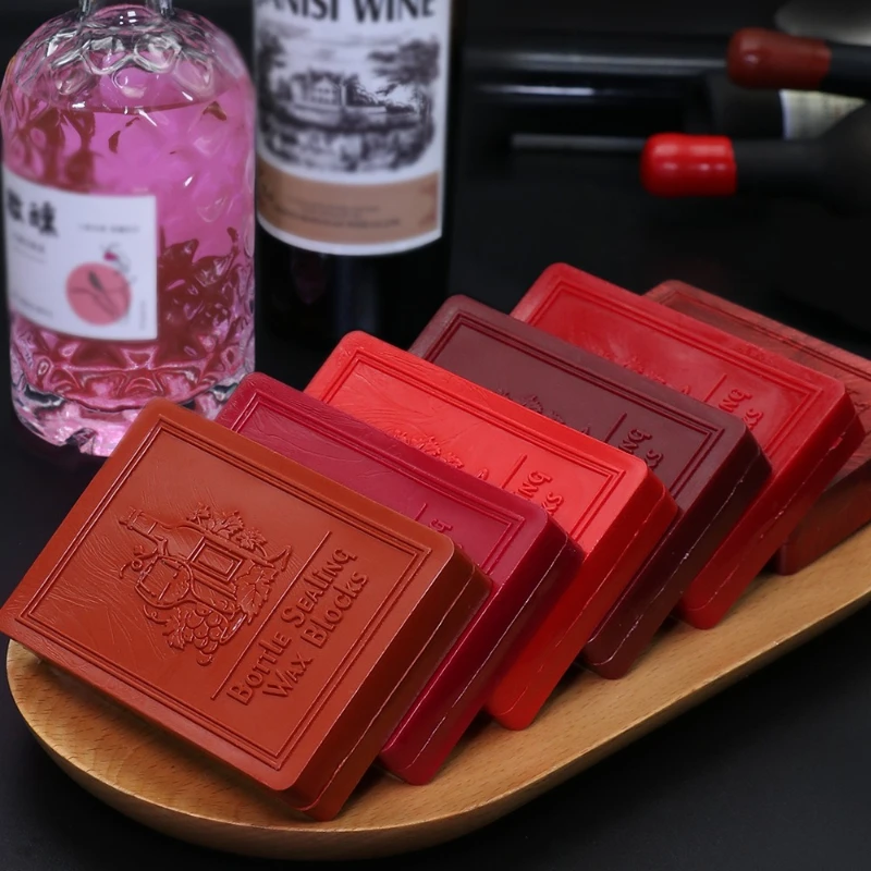 شمع ختم زجاجة النبيذ 45 جرام، مانع للتسرب وقابل لإعادة الاستخدام لتخزين الخمور