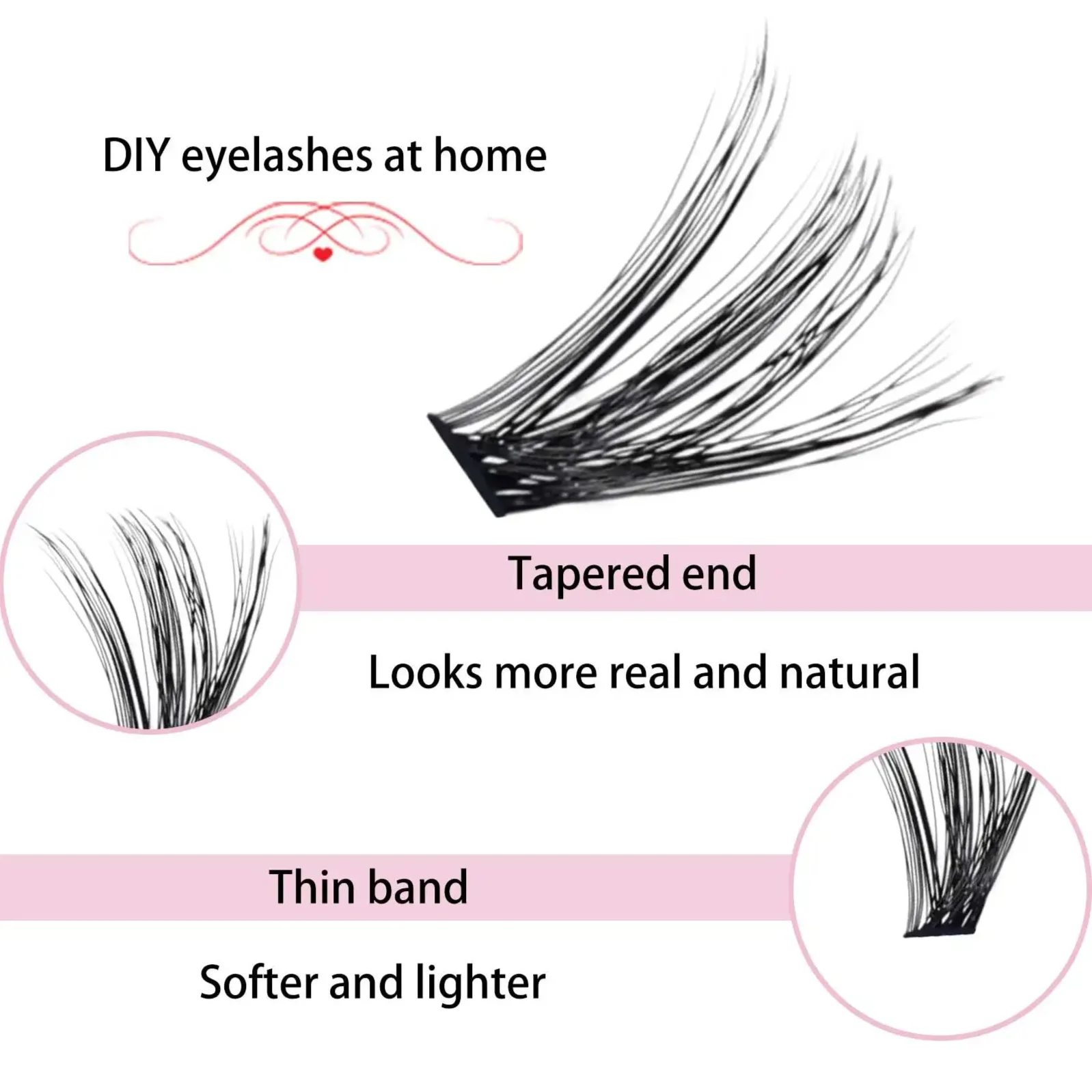 Individual Lashes 8-16mm 200pcs Cluster Lashes Natural Look Mixed Tray DIY Eyelash Extension Volume Lash Clusters Eyelashes 40p image 4