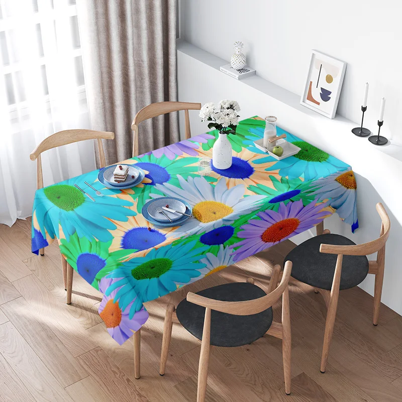 

Waterproof Tablecloth Floral Pattern Vintage Farmhouse Dining Table Cover Washable Kitchen Decor Rustic Table Runner Home Party