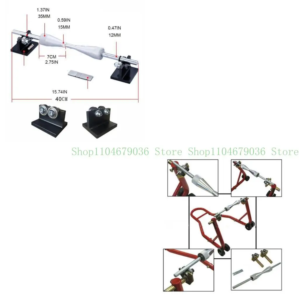 

Portable Motorcycle Wheel Set Standard 40cm/15.74Inch for Rim Tire Balancing Spin Manual Tire