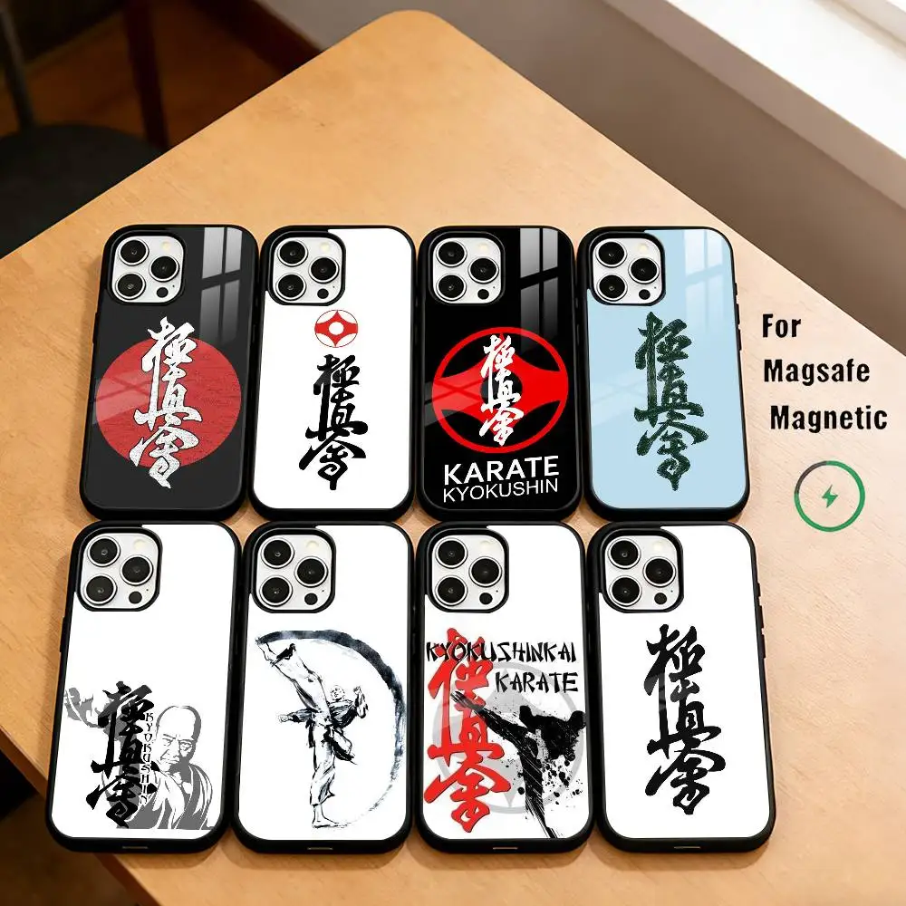 

K-Kyokushin K-Karate S-Symbol Phone Case For iPhone17,16,15,14,13,12,11 Plus,Pro Magnetic For Magsafe Wireless Charging