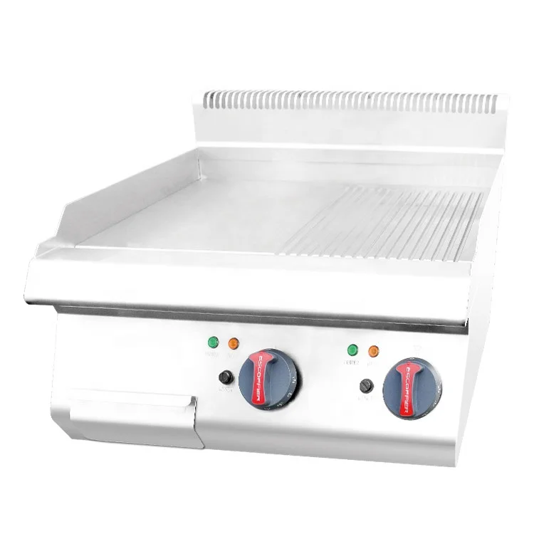 Hot Sales Commercial Stainless Steel Table Top Flat Electric Griddle Hotel Kitchen Equipment Electric Griddles