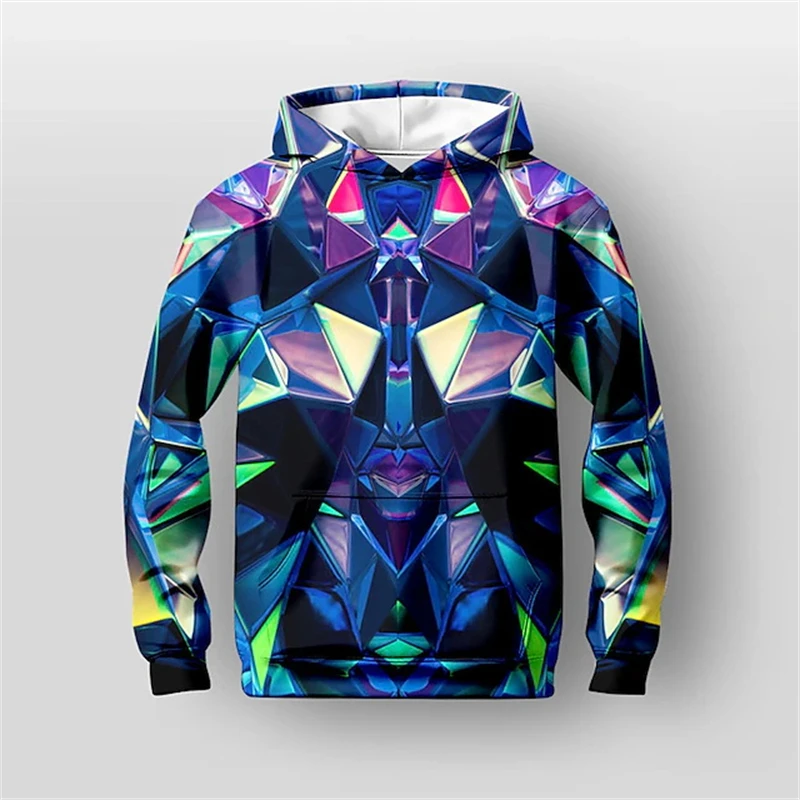 

3d Cubic Square Graphic Hoodie Men Women Fashion Personalized Long Sleeve Sweatshirt Kids Casual Loose Street Sportswear New