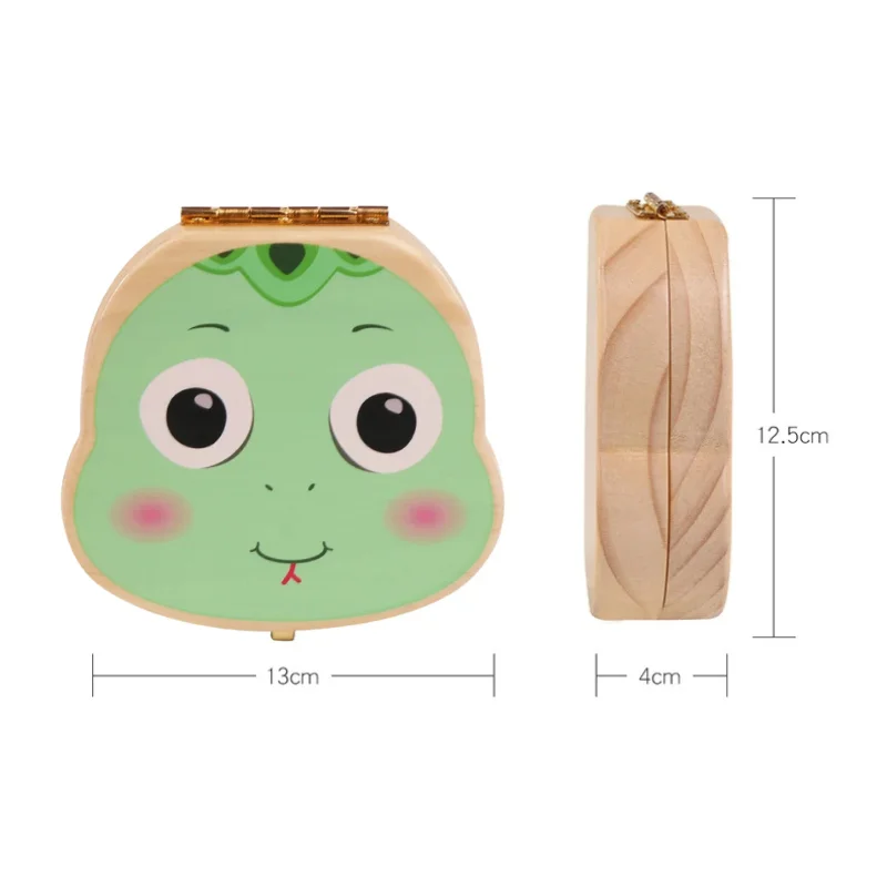 High Quality Baby Wooden Children's Tooth Case Boy and Girl Deciduous Boxes for Milk Teeth Fetal Hair Umbilical Cord Gifts Snake