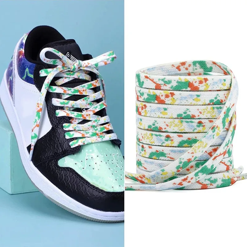 Tie Dye Shoelaces Gradient Colors Shoe Laces for Sports Shoes Boots Sneakers Skates Casual Shoes Flat Shoelace 120/140/160CM image 4