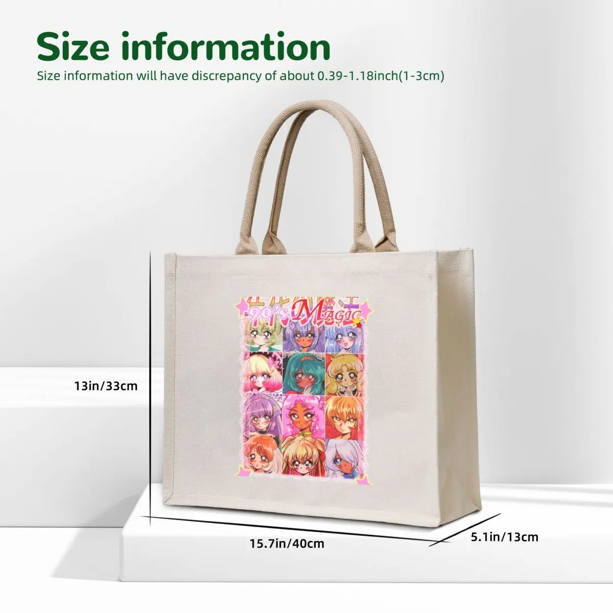 90s Magic Tote Bag Canvas stote bag bag luxury women reusable shopping