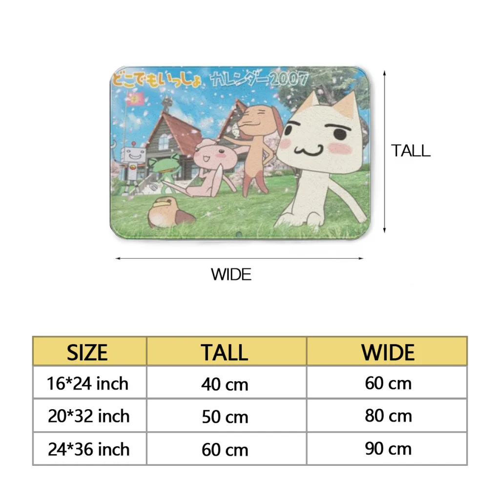 Home Carpet Rug Bathroom Inoue Toro Cute Cat Mat Retro Multiple Choice Living Room Kitchen Non-Slip