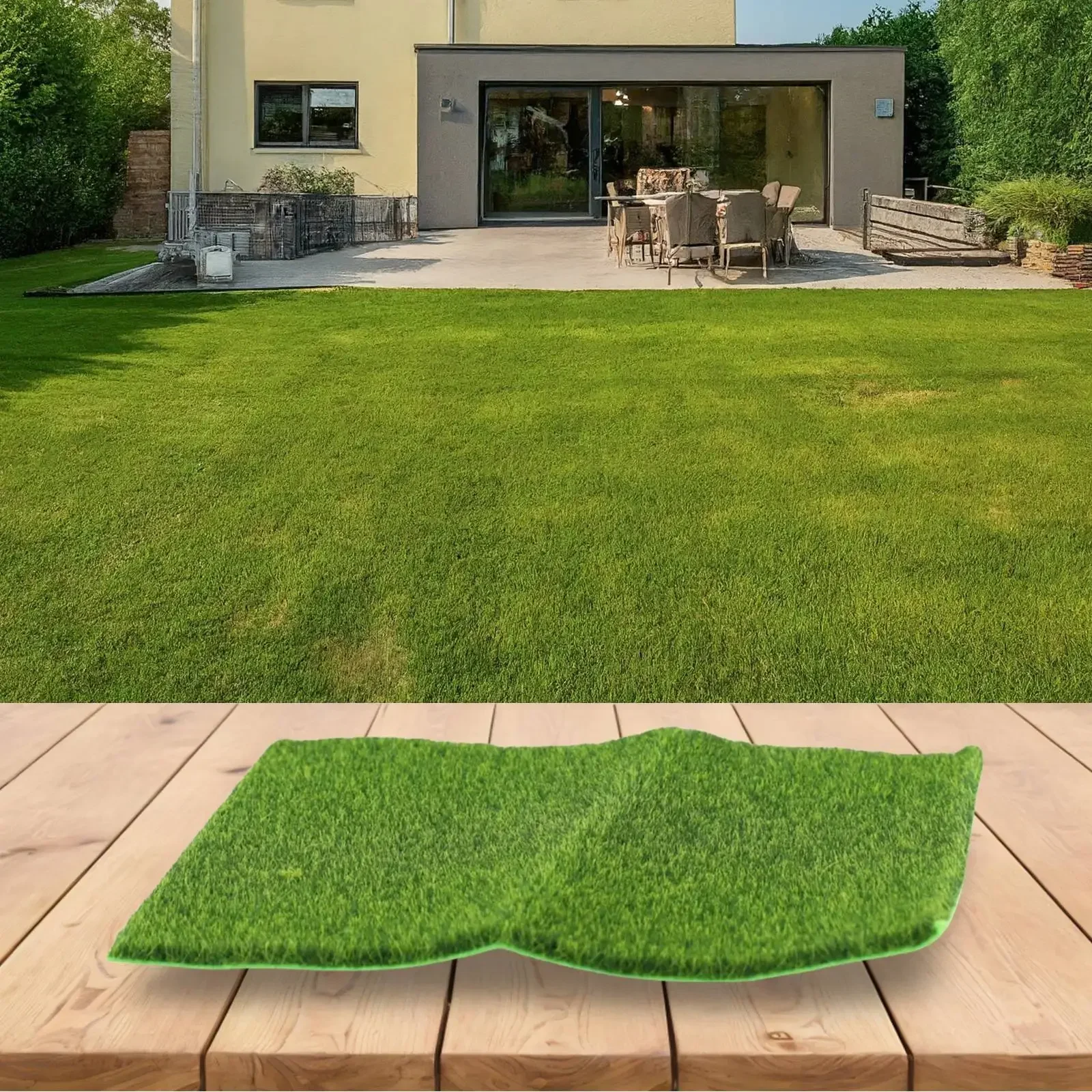 

1pc 15/30/50cm Artificial Grassland Simulation Lawn Turf Fake Green Grass Mat Carpet DIY Landscape For Home Floor Decor