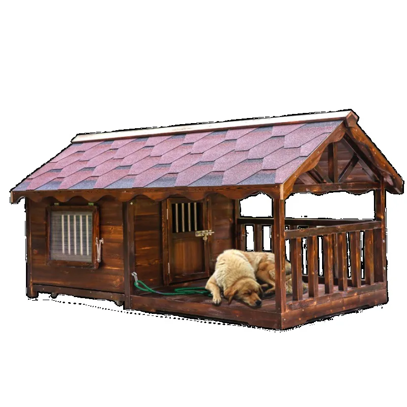 

Large solid wood dog house