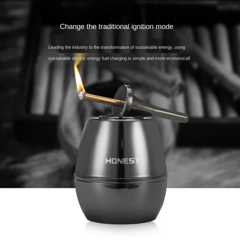 Honest Personalized Oil Electric Hybrid Match Igniter Desktop Kerosene Lighter Metal Outdoor Home Business Luxury High End Gift