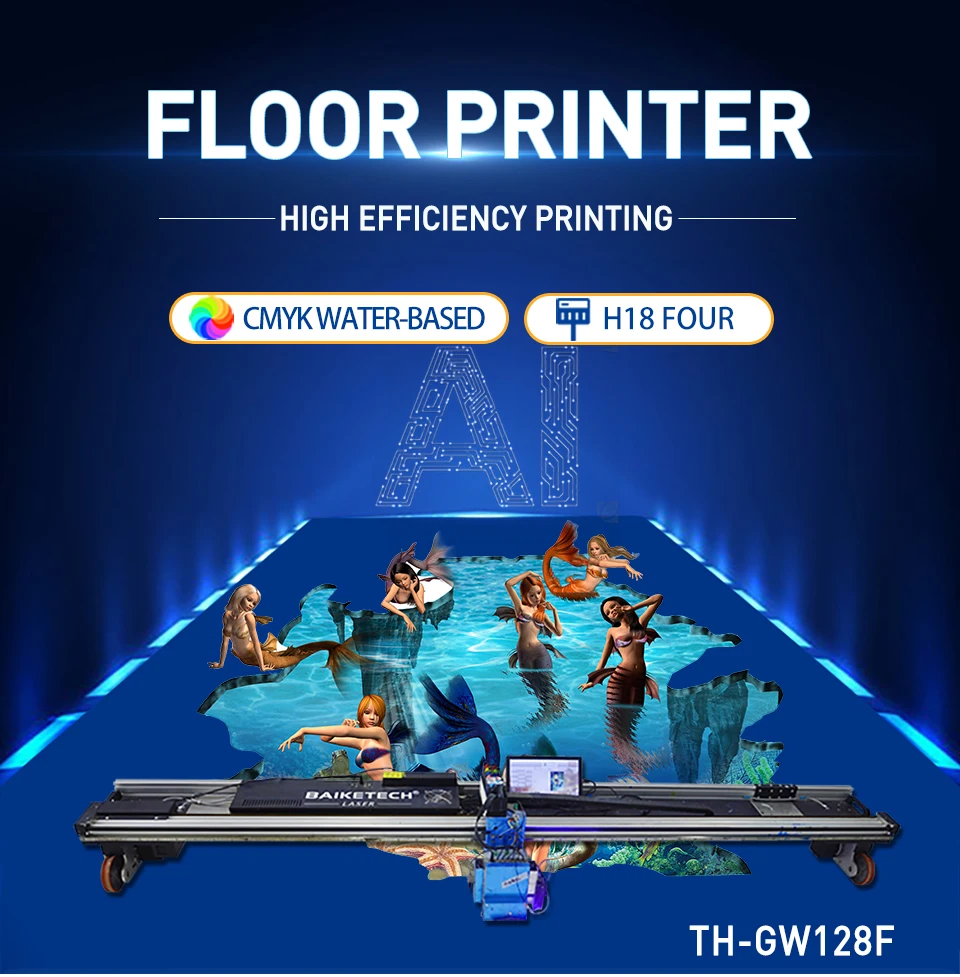4-color Water-based Ink Direct to Floor Printer Car Parking Space Floor AI Floor Printing Machine