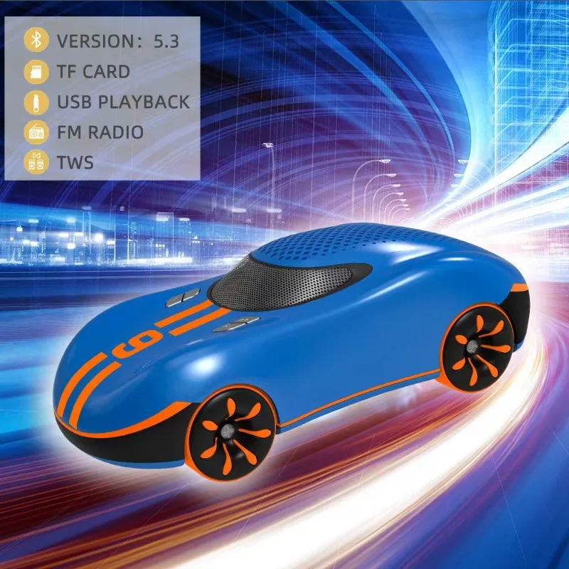 

Портативная Bluetooth-колонка HM-999 в форме спортивного автомобиля, 10 Вт, беспроводное аудио с поддержкой USB/TF/FM, TWS-сопряжение для улицы и дома