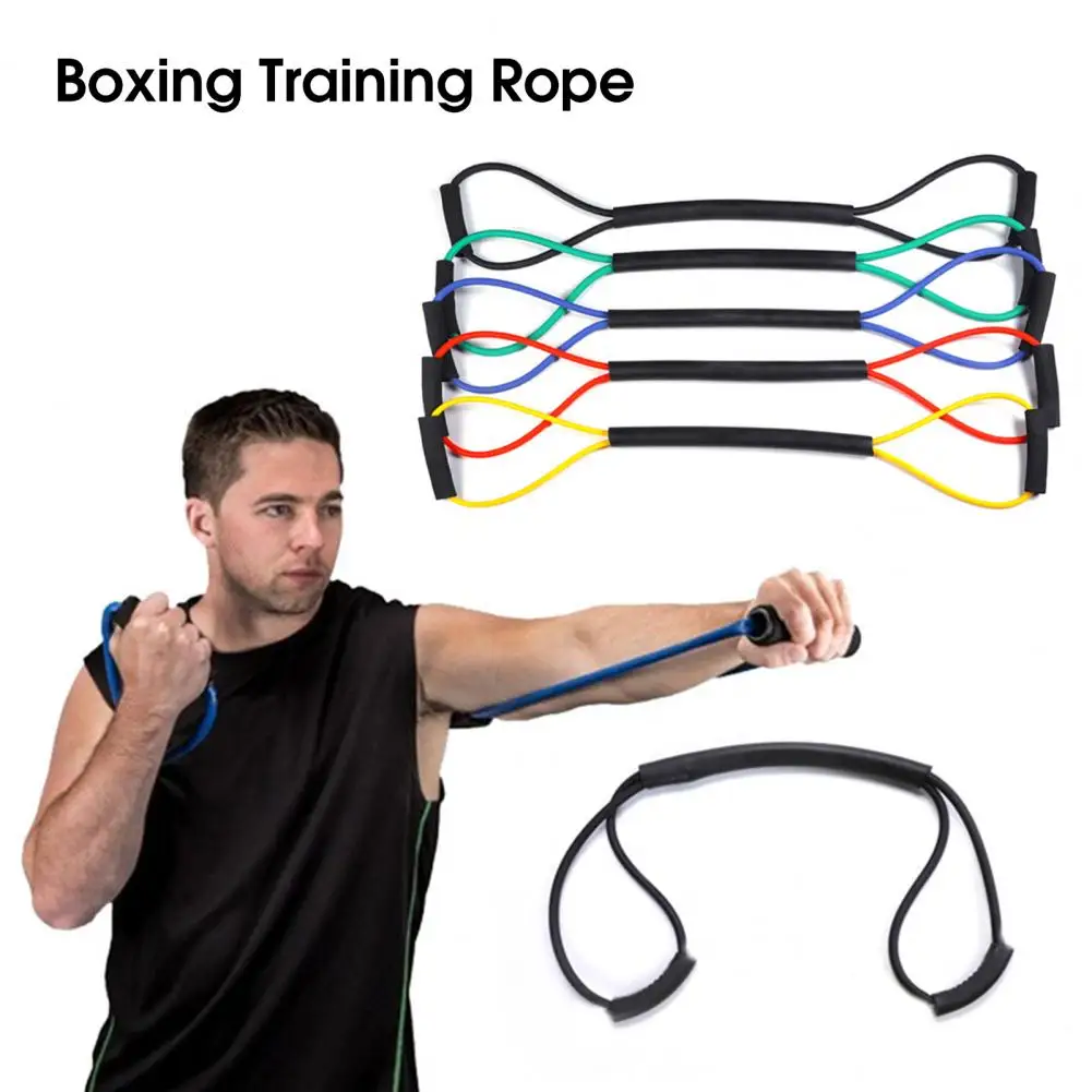 Practical MMA Resistance Bands  Soft Foam Cover MMA Workout Band  Eight Word Design Boxing Tension Rope