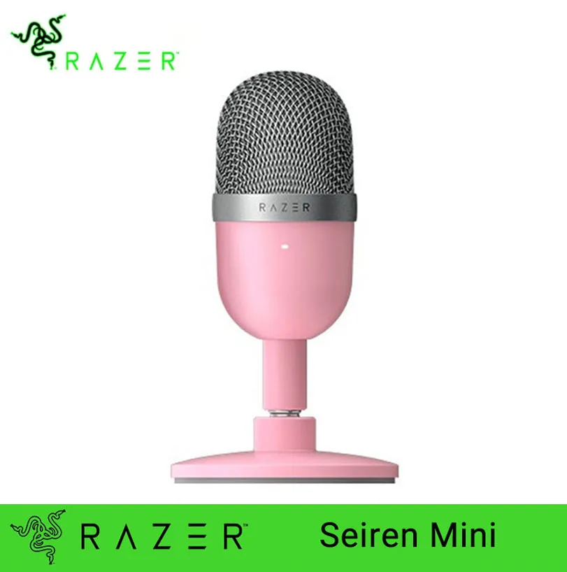 

Миниатюрный конденсаторный микрофон Razer Seiren с USB, ультракомпактный потоковый микрофон с суперкардиоидным рисунком, розовый микрофон