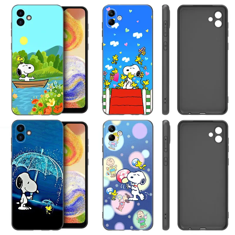 Cartoon-S-Snoopy-Dog Phone Case For Samsung Galaxy A01 A03 Core A04 A20 E A02 A10 A21 A30 A50 S A40 A41 A6 A8 Plus A7 2018 Cover