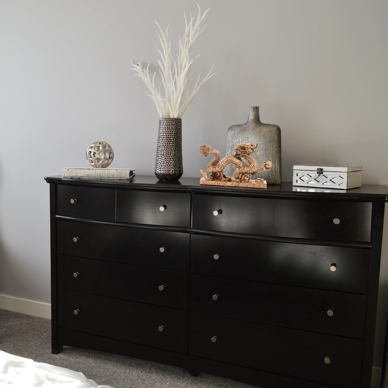 

Resin Dragon Statue Desktop Decoration Chinese Auspicious Dragon Sculpture Prosperity Wealth Ornament Office Table Decor