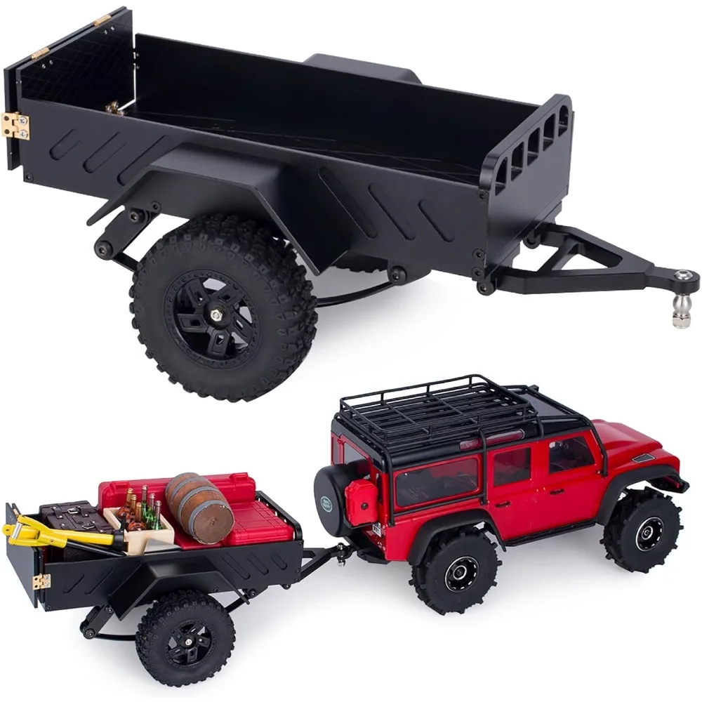 

AMK 360g Aluminum CNC RC Trailer for 1/18 1/24 Crawlers, Compatible with Axial SCX24, AX24, TRX4M, Defender, Bronco, K10, F150