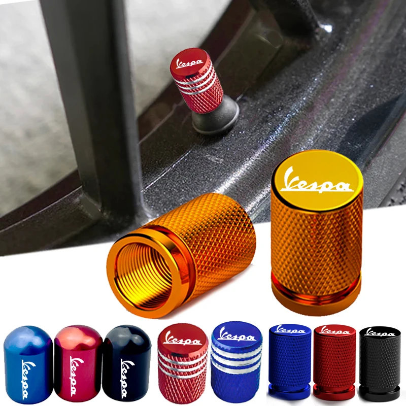 2pcs Wheel Tire Rim Valve Stem Caps Airtight Covers For Piaggio Vespa GTS GTV LX 60 125 250 300 Primavera Sprint Universal