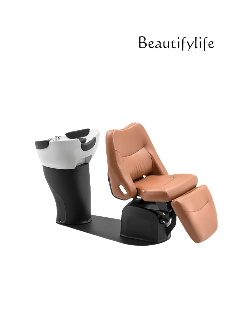 Shampoo Chair Hair Saloon Dedicated Ceramic Basin Flushing Bed Lying Half Massage Beauty Salon Salon Bed