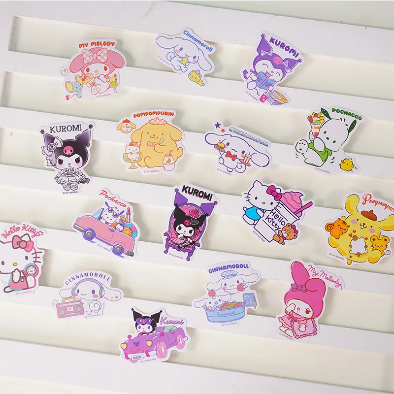 Imagem -03 - Sanrio Adesivo Impermeável Pacote Material de Pvc Decorado com Estudante Cartoon Ledger Sticker Gift Bonito Nível de Aparência Alto