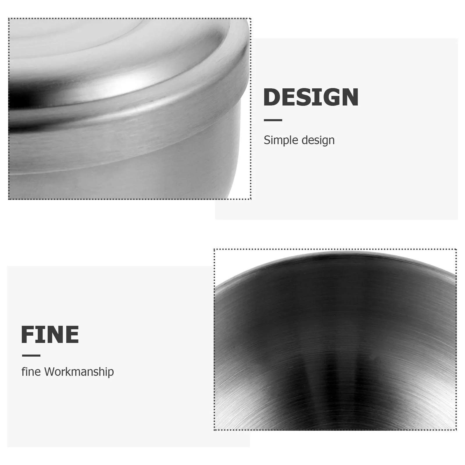 

Men Shaving Bowl Silver Stainless Steel Lid Durable Practical Space Saving for Home Bathroom Shaving Cream Soap Bowl