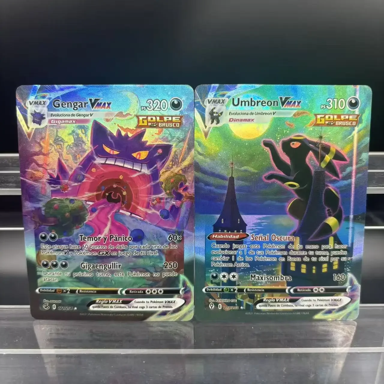 

DIY PTCG Collection Cards Spanish Umbreon Sylveon Espeon ex Self Made Single Card Classic Game Anime Card Gift Toy