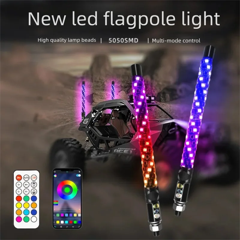 

HANLYN 11.81 Inch Long 1FT COB LED Whip Lights Turn Signal Brake Reverse for Polaris RZR Can-Am Maverick X3 UTV ATV Offroad