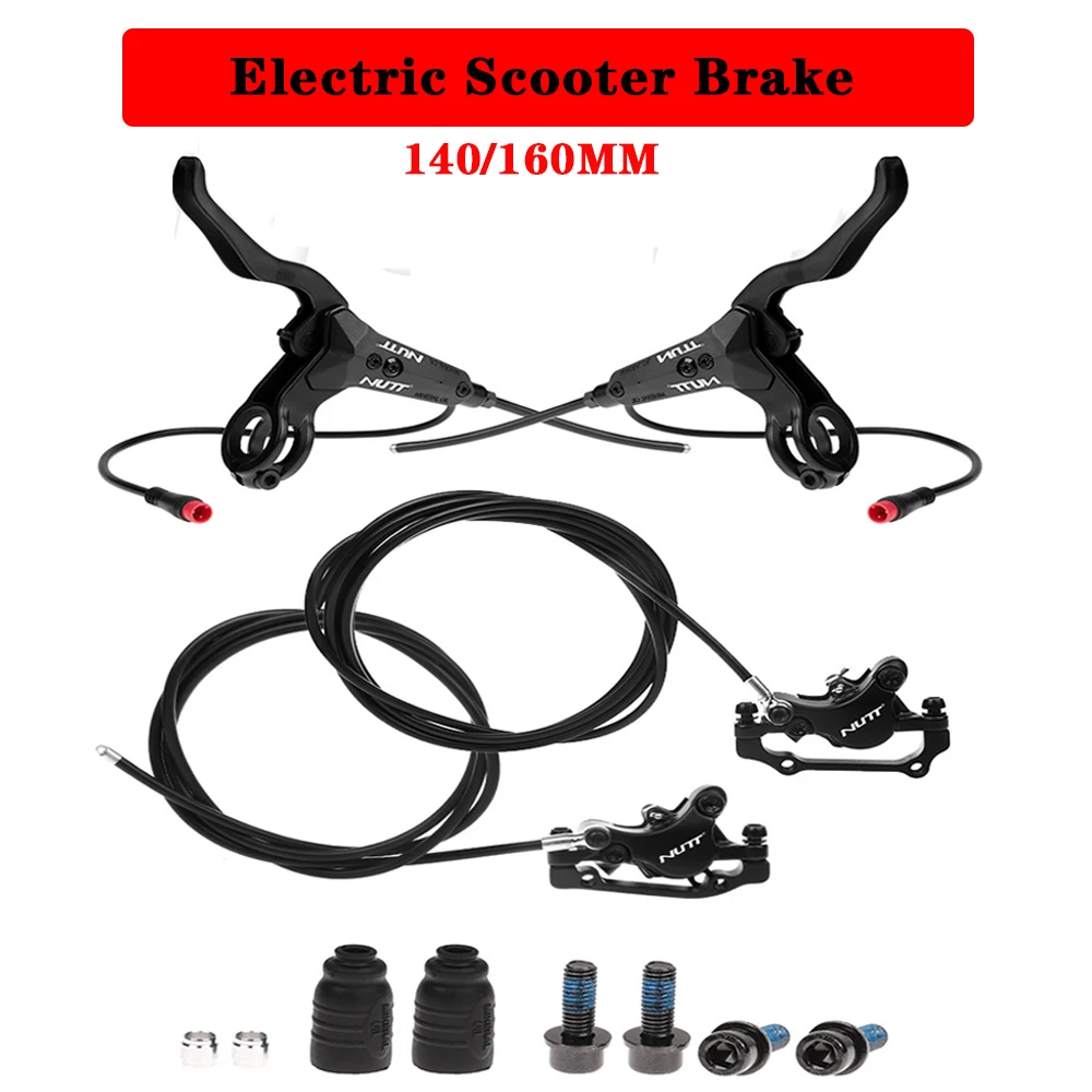 NUTT Electric Scooter Hydraulic Disc Brake MTB E-Bike Dis Brake Citycoco Brakes 140/160/180 Rotor For KUGOO G2 Pro / Zero 10x