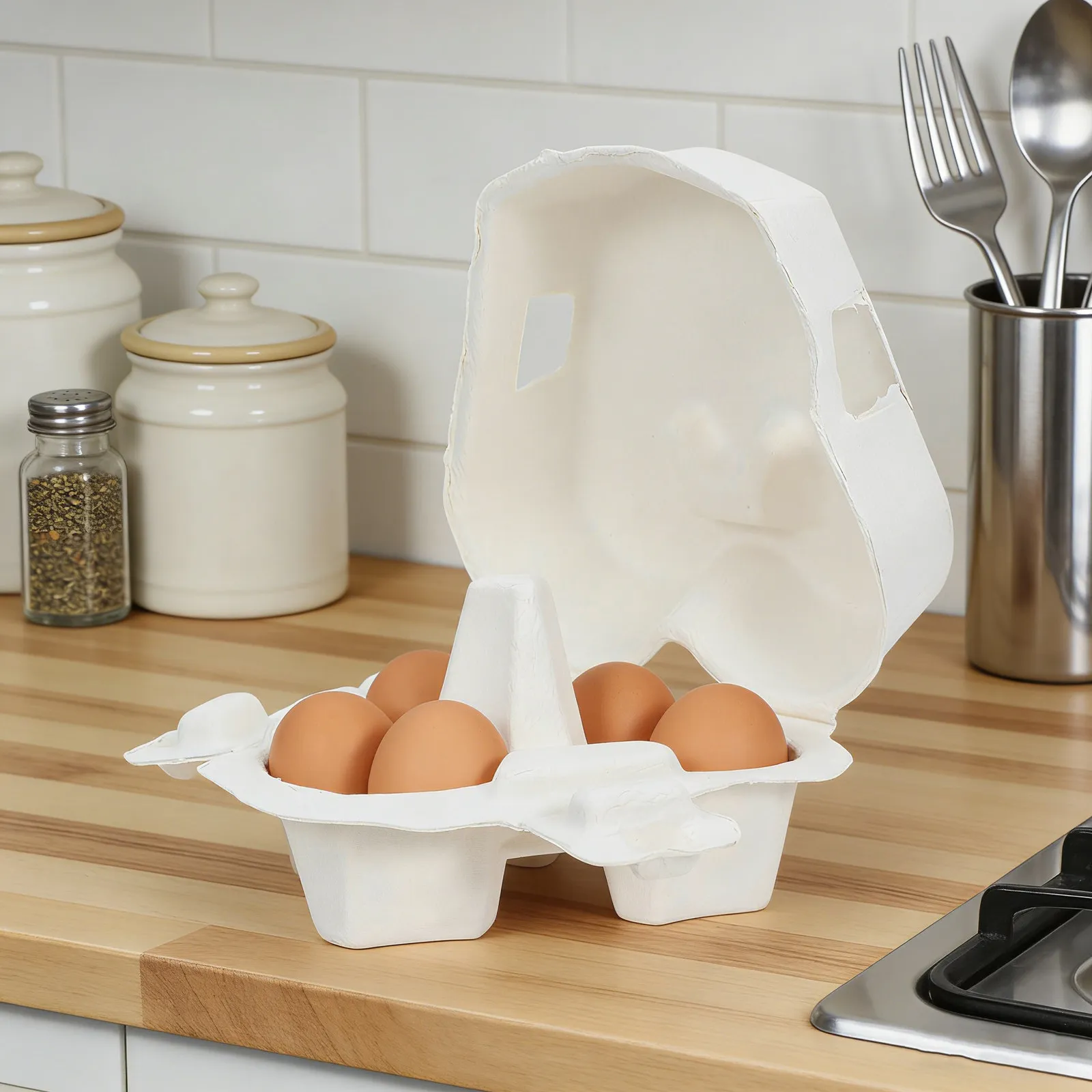 30Pcs Heart Shaped Egg Cartons Paper Pulp Egg Container for Chicken Eggs Farm Storage Home Kitchen Picnic Valentine's Day