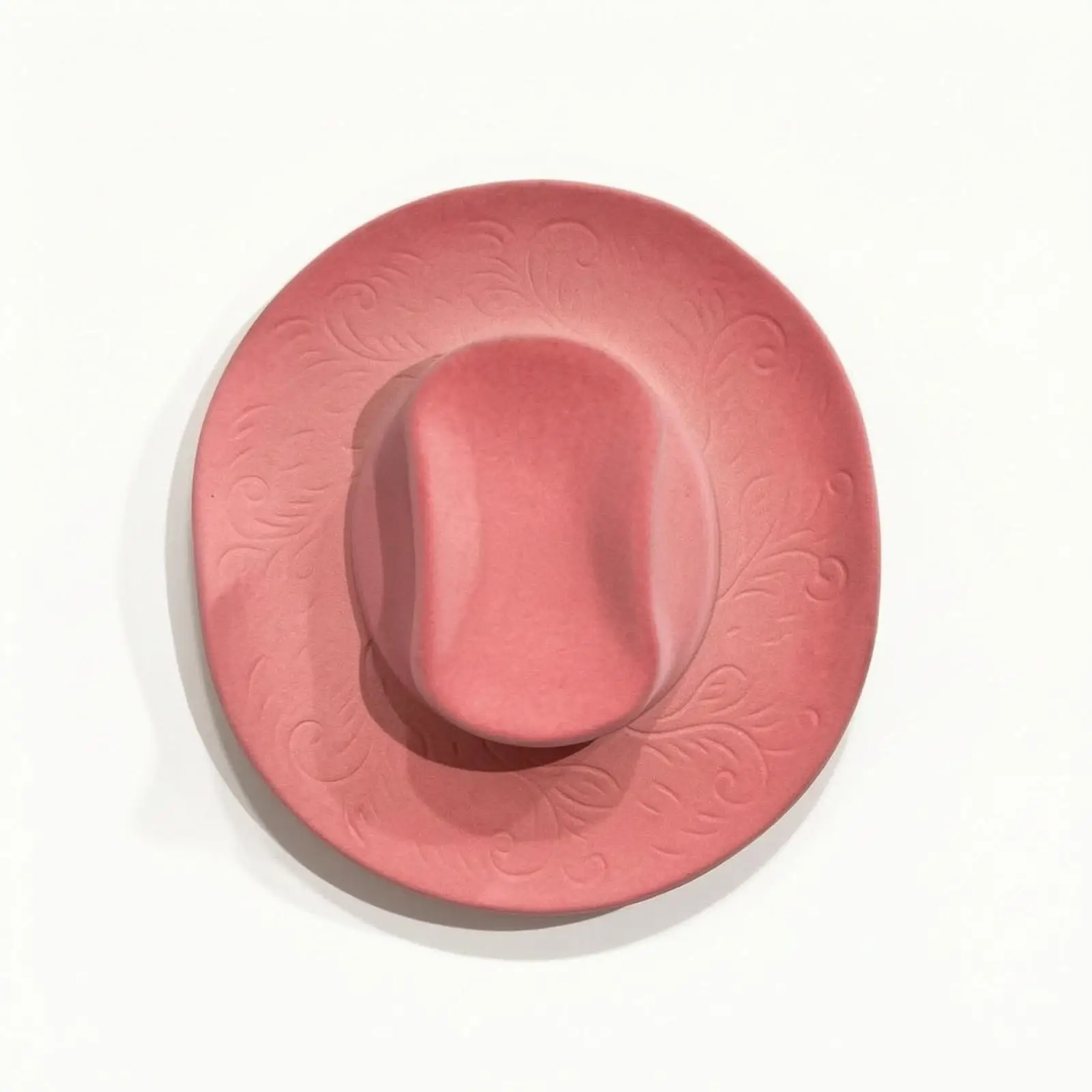 Hat Shaped Vase Embossed Decor Stylish for Bedroom, Entryway
