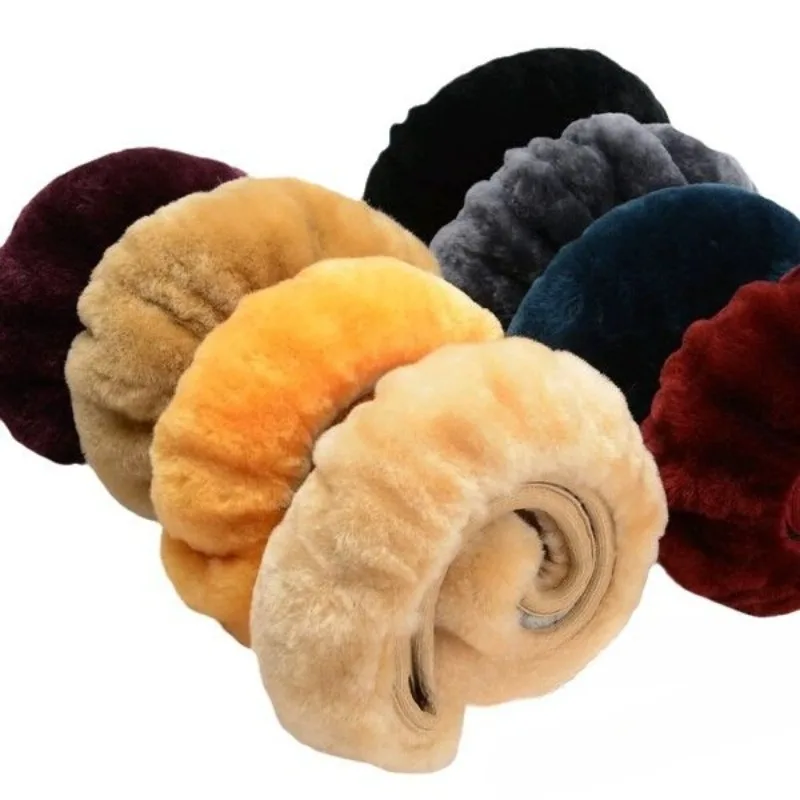 

Car wool steering wheel cover winter new handlebar cover sheep shearing short hair steering wheel cover