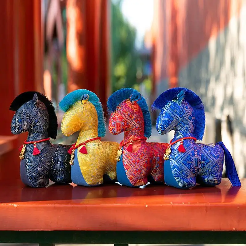 15/20/25cm Traditional Styled Horse Plush Toy - Rich Fabric, 2026 Year of the Horse Mascot - Ideal Festival Gift