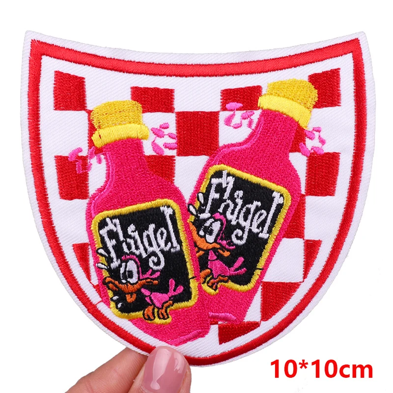 Oeteldonk Emblem Full Embroidered Patches On Clothes Frog Carnival For Netherland Iron On Patches For Clothing Badges Patch