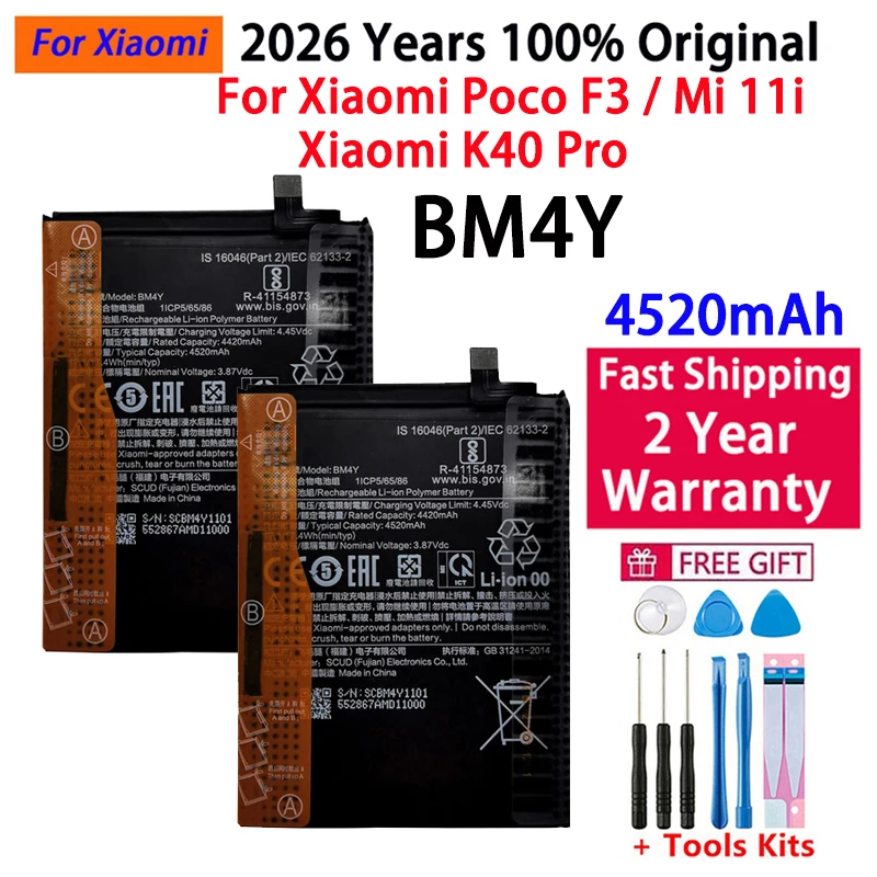 Original Battery For Xiaomi Mi 8 9 10 11 11i 11T Ultra SE Lite 5G Batteries BM55 BM58 BM59 BM3L BM3M BM4F BM4N BM4X BM4Y BP42 image 2