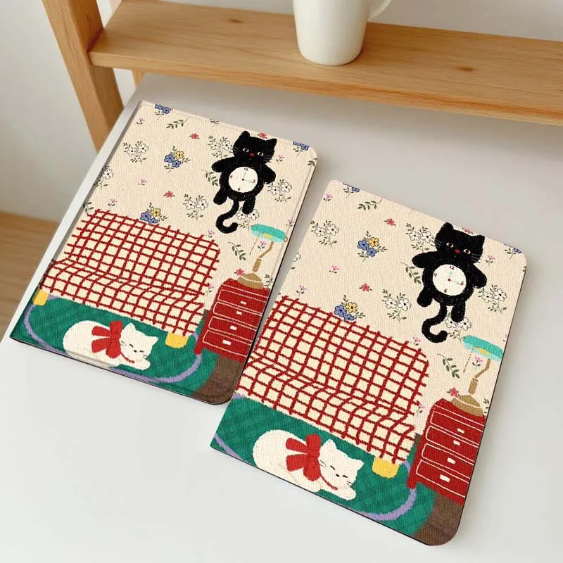 레트로 고양이 귀여운 일러스트 케이스 Vivo IQOO Pad2 Pad3 Pad5 Air SE Pro 12.1 12.3 13 11.5 11인치 태블릿용