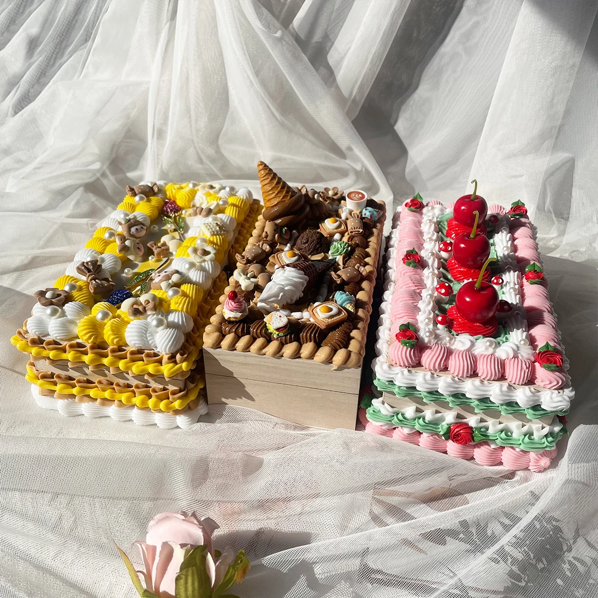 22cm Floral Cream Rectangular Box, Decorative Storage for Jewelry Makeup, Vanity Organizer, Home Decor, Gift for Women