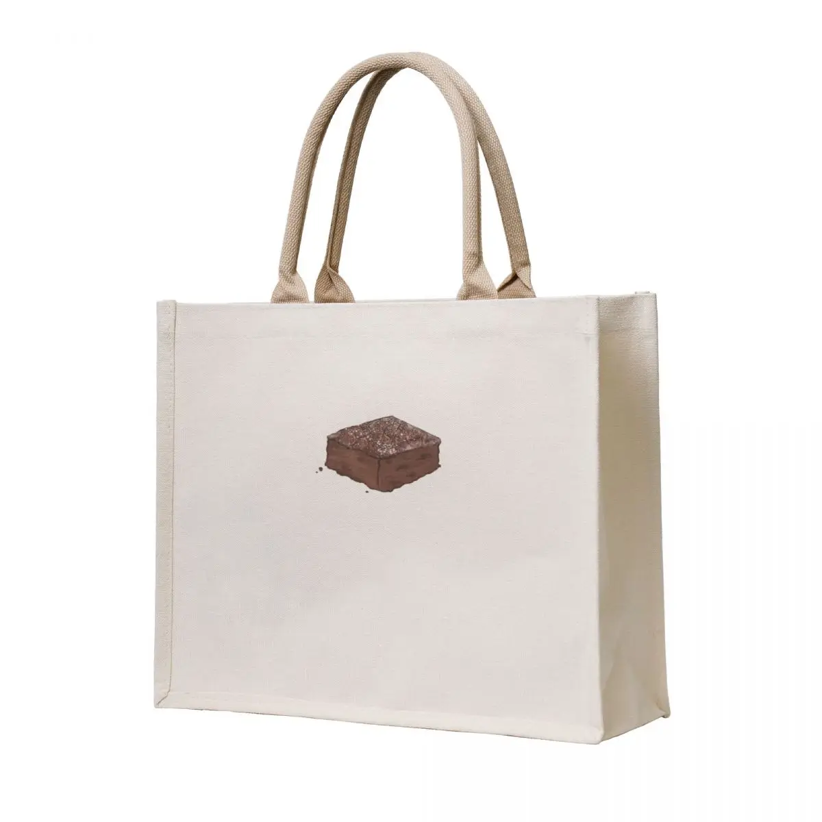 Probably Bolso de mano con brownie de chocolate hecho en casa, bolso de compras, bolso de hombro de lona, bolsas de compras plegables