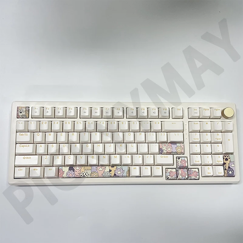 Katzen pfote 8 Stück farbstoff sublimierte pbt-Tasten kappen DIY-Leertaste Profil passen austauschbare Kirsch-MX-Schalter auf der mechanischen Tastatur