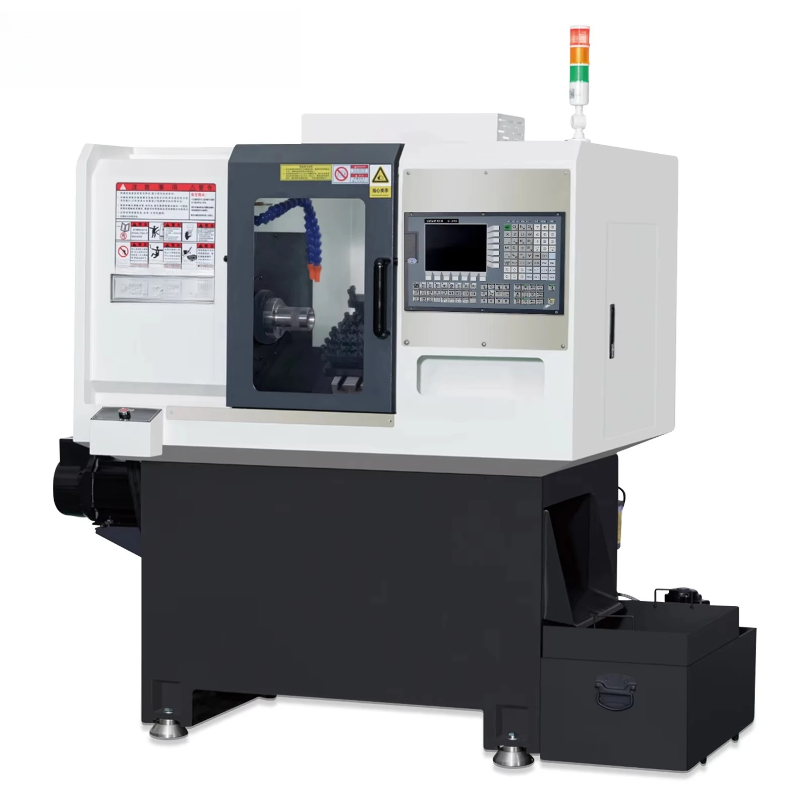 Torno CNC de Precisión con Bancada Inclinada SZGH-25, Alimentador Automático, Maquinaria CNC Industrial para Metal