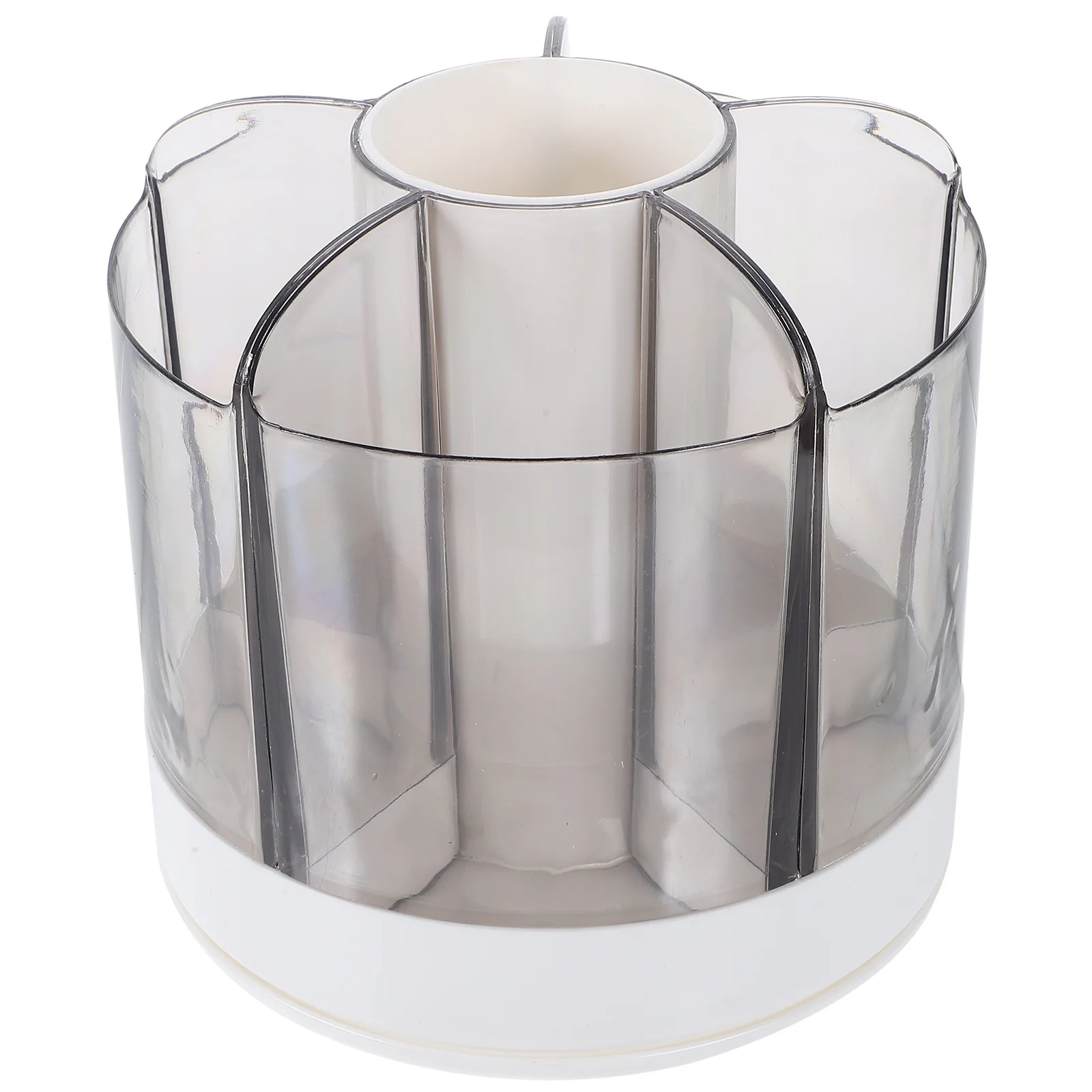 

Large Capacity Pen Container Plastic Desk Organizer Makeup Brush Holder Rotatable Pen Holder Multi-Compartment Storage