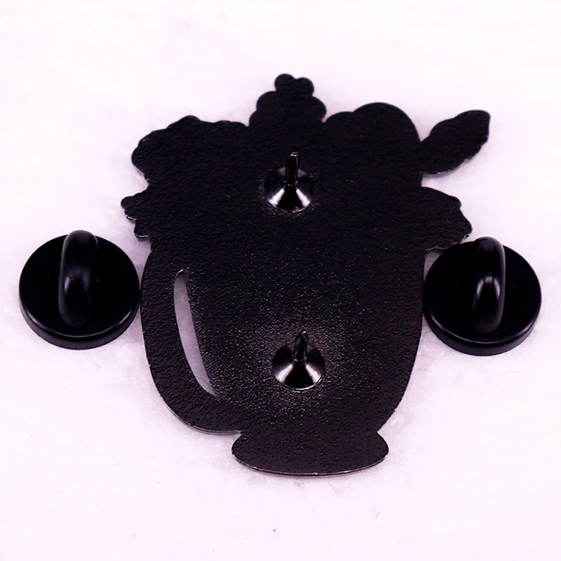 Lovely Delicate Cup Badge Personalized Creative Alloy Enamel Brooch Fashion Clothing Decorative Lapel Pin Boutique Metal Gift